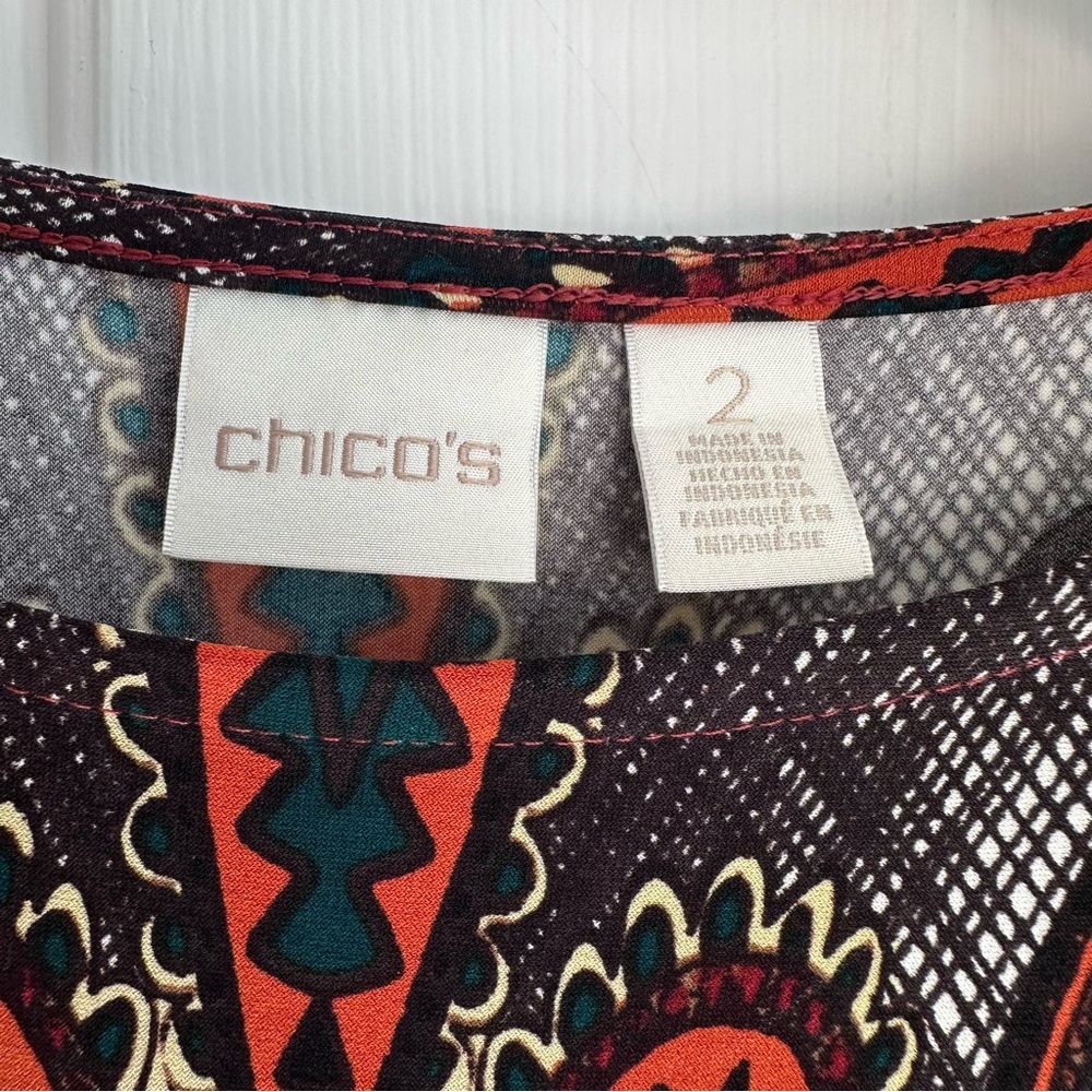 Womens Chico's Bohemian Shift Dress EUC - Picture 4 of 8